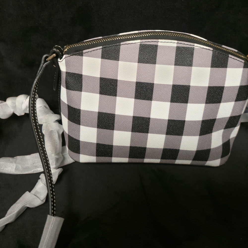 Checkered Black and White Women's Bag - Picture 3 of 5